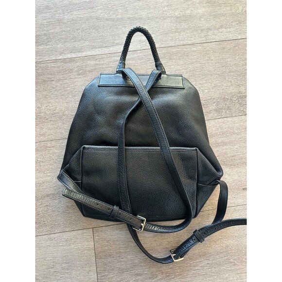 Tory Burch Pebbled Leather Backpack - Black Tasseled Designer Luxury main image 7
